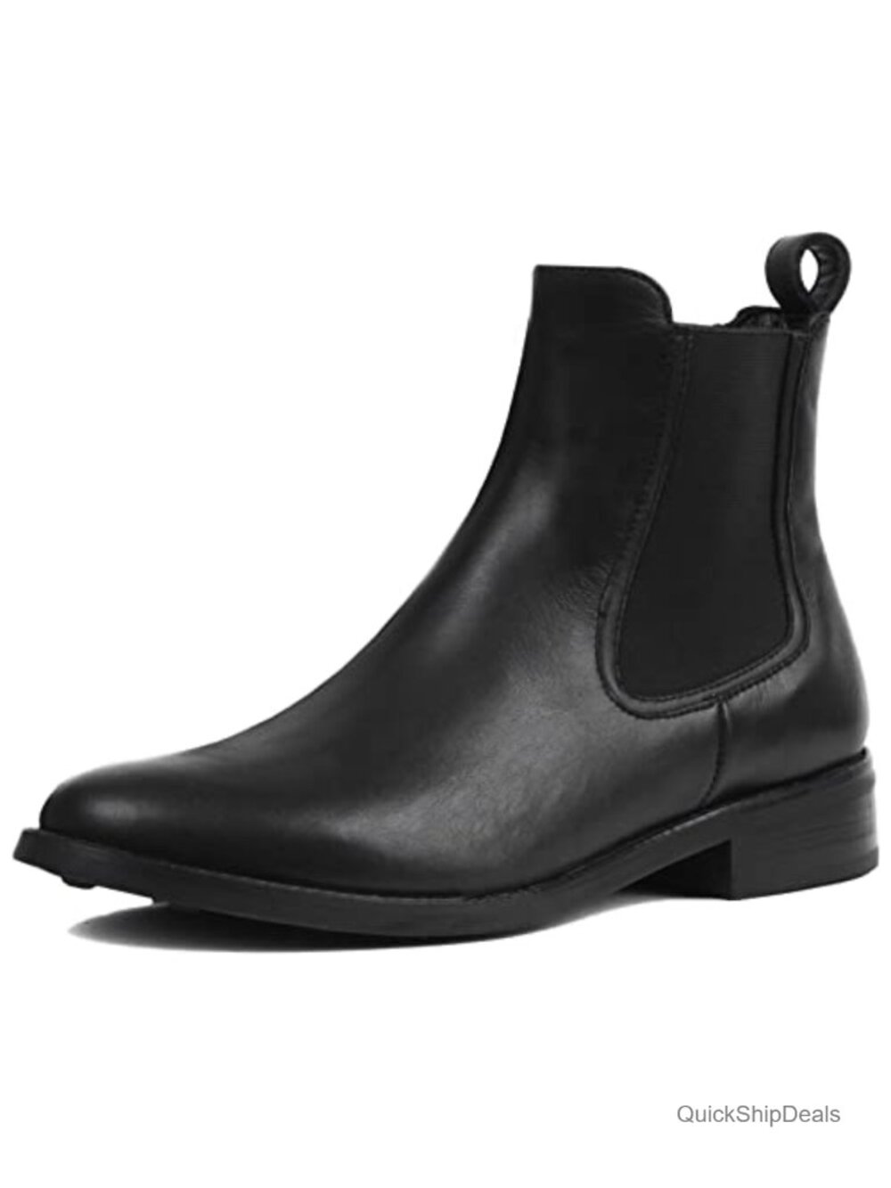 Genuine Leather Chelsea Ankle Boots Women's Pull-On Comfortable